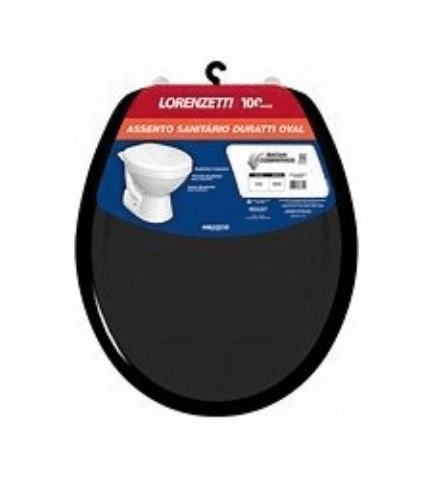 Assento Sanitário PP Lorenone Preto Lorenzetti - 7150109