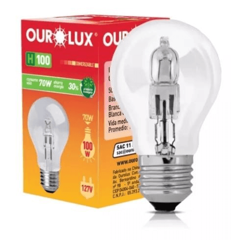 Lâmpada Incandescente Halógena 70W E27 220V