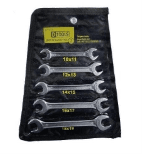 Jogo de Chave Fixa 10 a 19mm (5 peças) Dtools