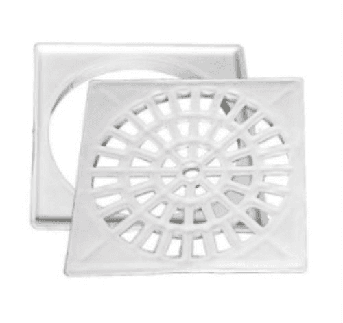 Grelha Quadrada para Caixa Sifonada 150mm com Suporte